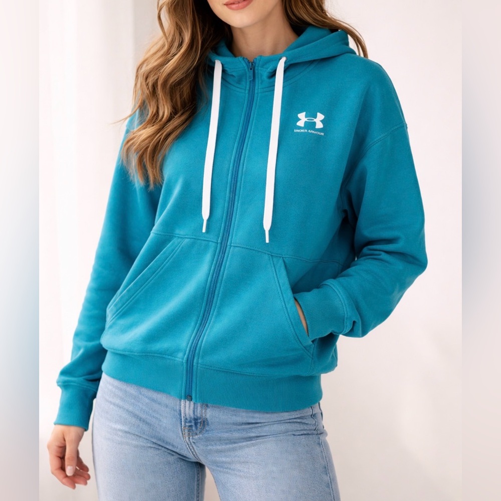 Under Armour Teal Zip Up Hoodie Medium Women’s